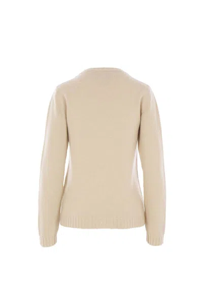 Valentino Chez  Wool Sweater In Neutral