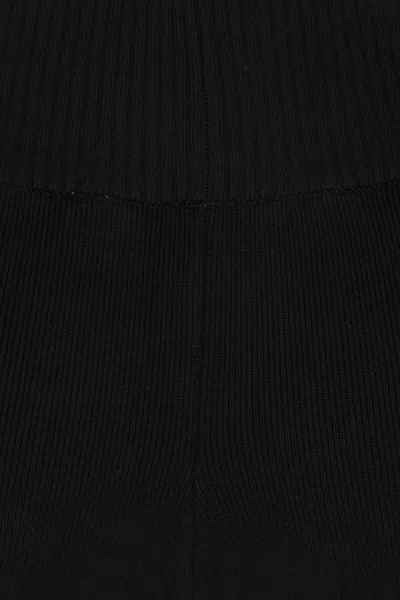 Elisabetta Franchi Palazzo Trousers With Shiny Side Bands In Black