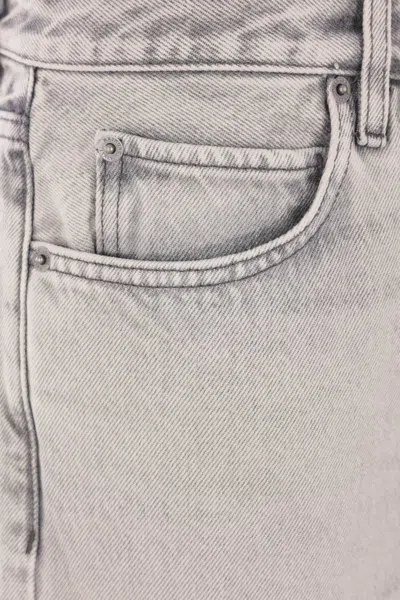 Haikure Straight Leg Five-pocket Trousers Rivet Accents In Gray