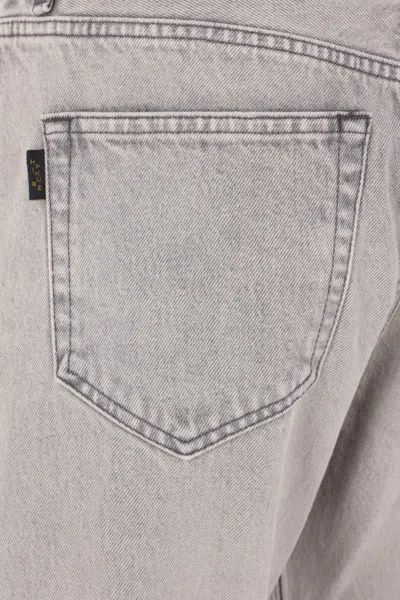 Haikure Straight Leg Five-pocket Trousers Rivet Accents In Gray