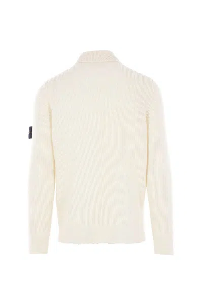 Stone Island Wool Turtleneck Sweater In Neutral