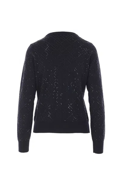 Elisabetta Franchi Sweaters In Blue