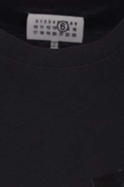 Mm6 Maison Margiela Mm6 By Maison Margiela Oversized T-shirt With Contrasting Pocket Detail In Black