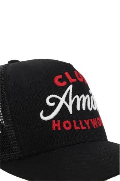 Amiri Black Baseball Cap With Maxi Logo On The Front In Cotton Man In Black