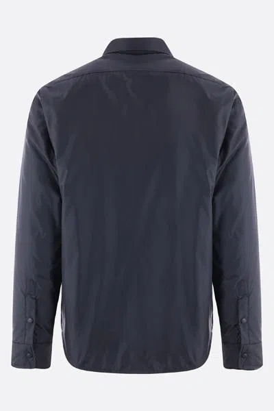 Aspesi Button-up Minimalist Jacket With Classic Collar In Blue