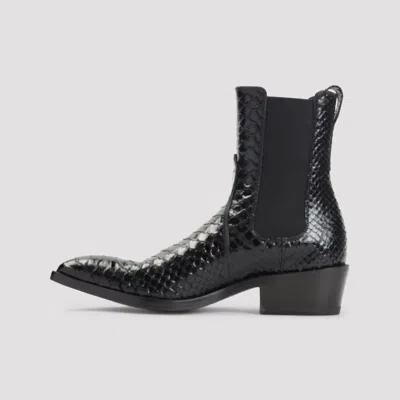 Tom Ford Embossed Leather Ankle Boots