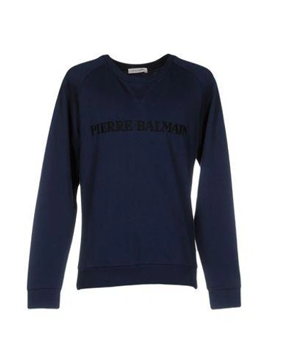 Shop Pierre Balmain Sweatshirts In Dark Blue