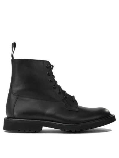 Tricker's Lace-up Leather Boots In Black
