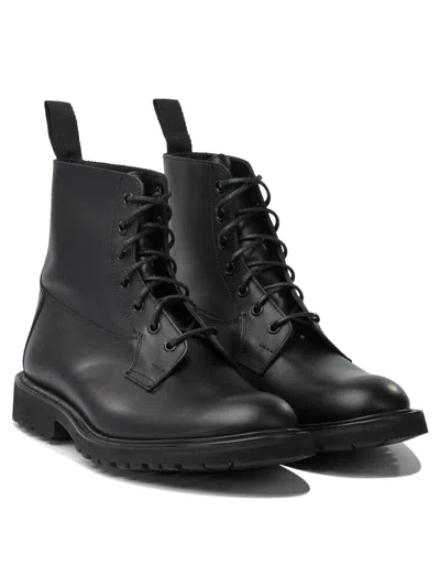 Tricker's Lace-up Leather Boots In Black