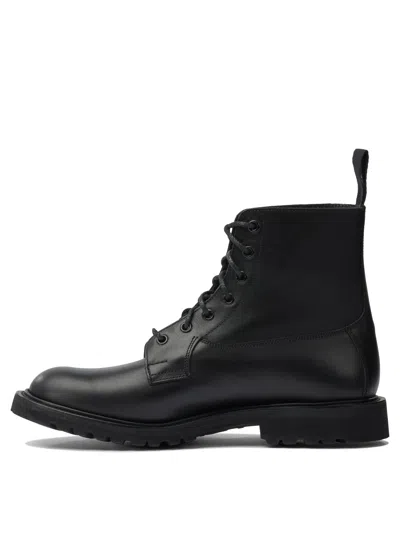 Tricker's Lace-up Leather Boots In Black