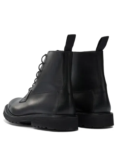 Tricker's Lace-up Leather Boots In Black