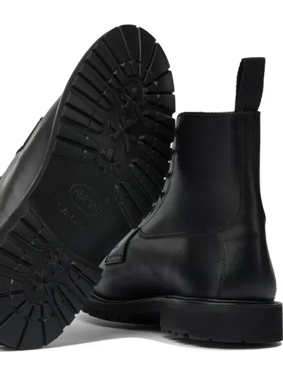 Tricker's Lace-up Leather Boots In Black
