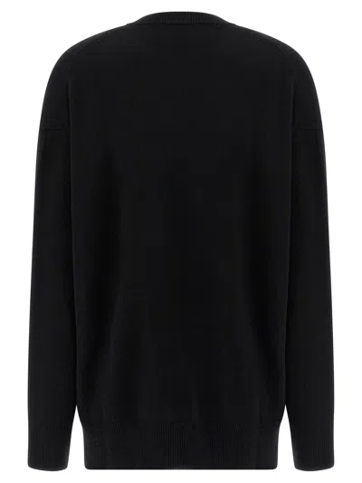 Jil Sander Cashmere Sweater Sweaters And Cardigans Black In Animal Print