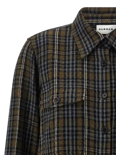 P.a.r.o.s.h Parosh Sequined Cotton Shirt In Multi