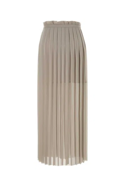 Ami Alexandre Mattiussi Ami Cappuccino Polyester Skirt In Gray