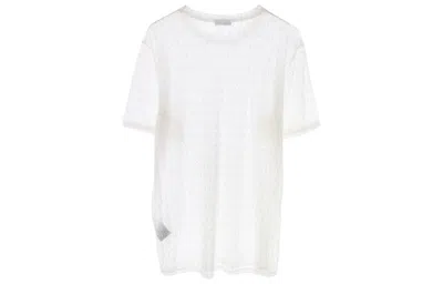 Dior Art Signature Letter Hollow Perspective Short Sleeve For Men White In Neutral