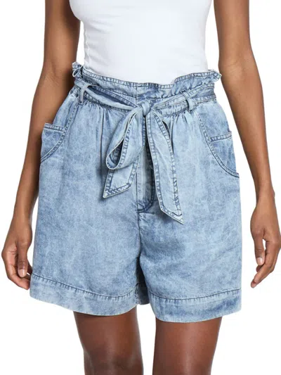 Isabel Marant Étoile Women's Pierine Chambray Belted Shorts In Blue
