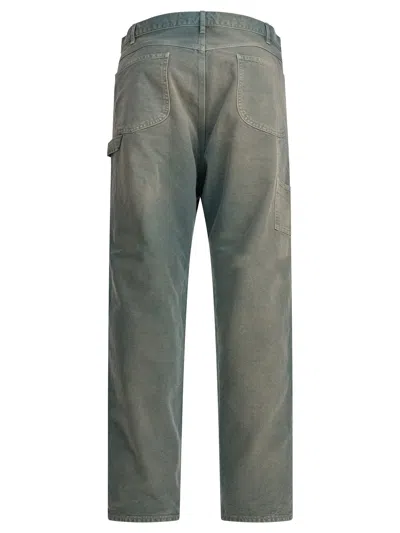 Auralee Utility Cargo Trousers Featuring Pockets In Blue