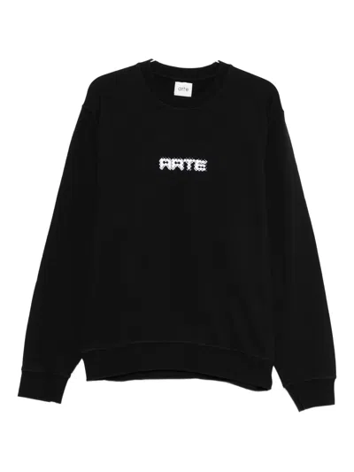 Arte Antwerp Logo-print Sweatshirt In Black