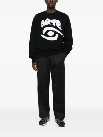 Arte Antwerp Embroidered-eye Sweatshirt In Black