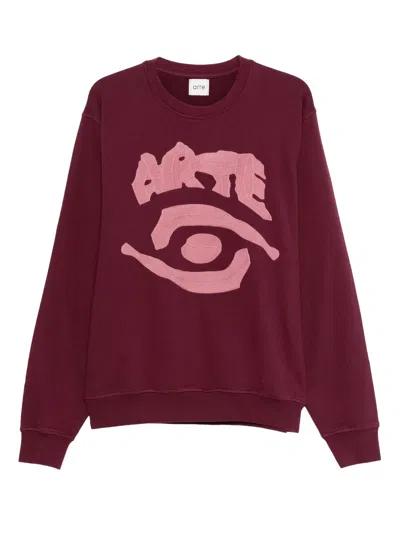 Arte Antwerp Embroidered-eye Sweatshirt In Black