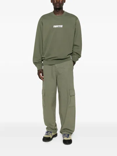 Arte Antwerp Multiple-pocket Cargo Pants In Green