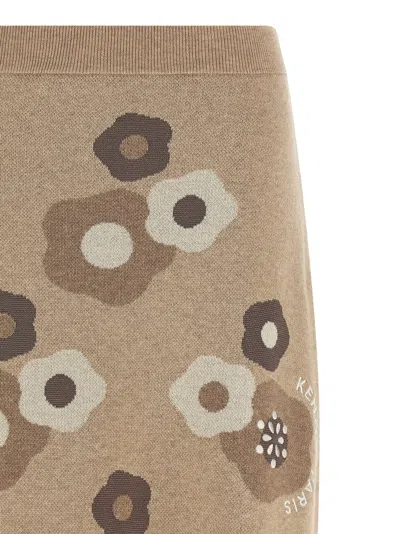 Kenzo Hana Dots Skirts Beige In Neutral