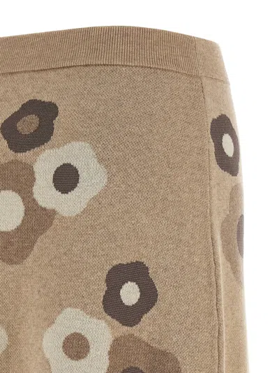 Kenzo Hana Dots Skirts Beige In Neutral