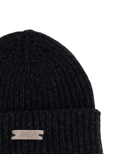 Autry Beanie Main Unic Knit Black Accessories In Black