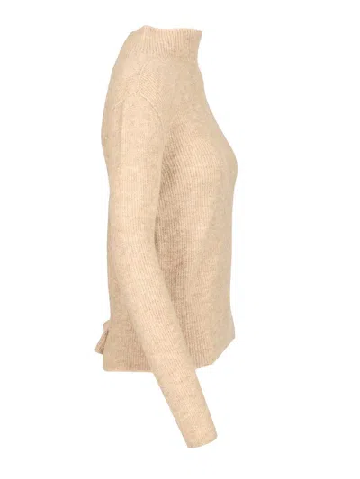 Rick Owens Headon Double Lupetto In Alpaca Soft Knitwear Beige In Neutral