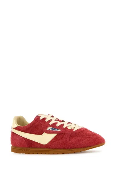 Autry Red Suede Windspin Sneakers