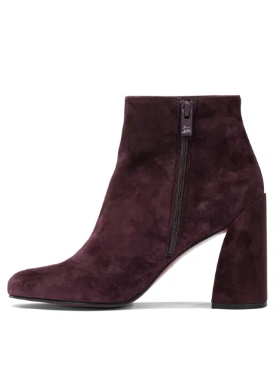 Christian Louboutin Jane Booty Ankle Boots Red