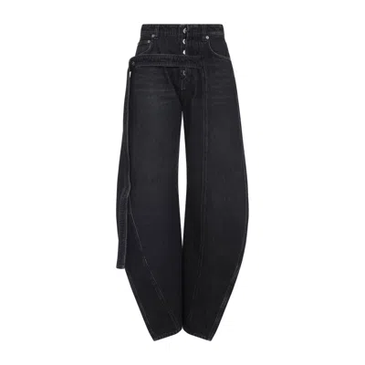 Jean Paul Gaultier High Rise Wide Leg Trousers With Belt Loops In Blue