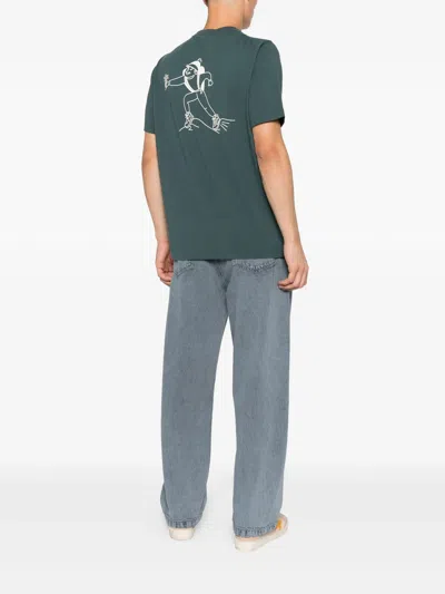 Autry T Shirt Main Man Cotton Conifer In Blue