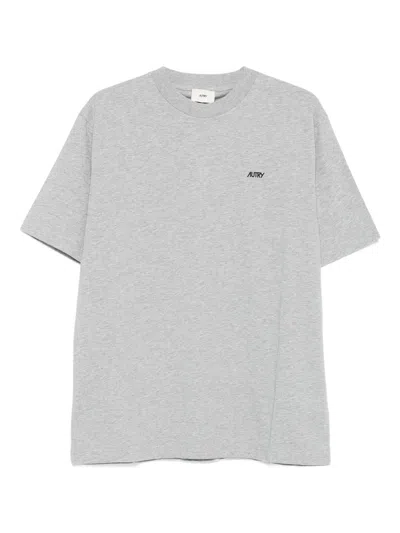 Autry Edelweiss Crew-neck Flower-print T-shirt In Gray