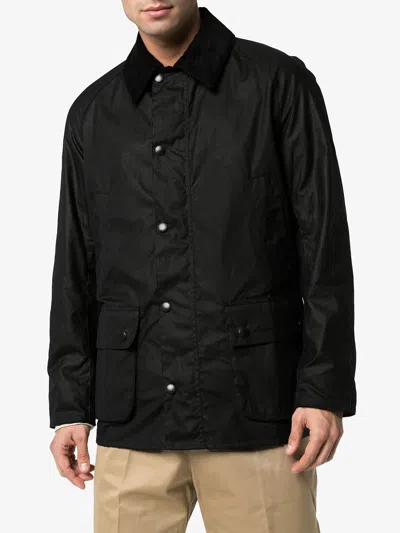 Barbour Ashby Wax Jacket In Black