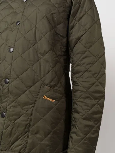 Barbour Heritage Liddesdale Olive Green Duvet In Green