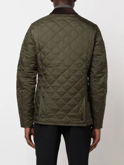 Barbour Heritage Liddesdale Olive Green Duvet In Green