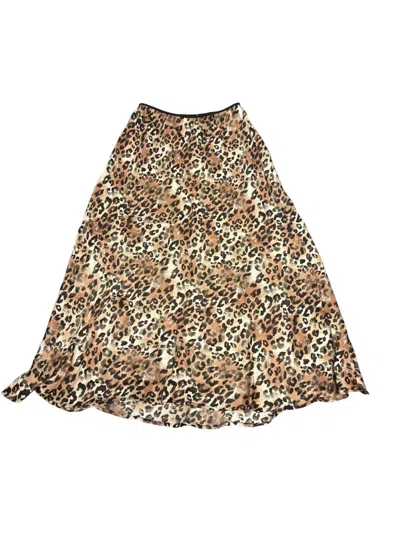 If She Loves Layla Midi Skirt In Leopard In Brown