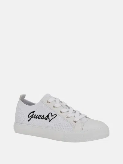 Guess Factory Laidie Knit Low-top Sneakers In White