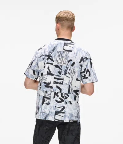 Kl Jeans Relaxed All-over Monogram T-shirt In Multi
