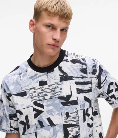 Kl Jeans Relaxed All-over Monogram T-shirt In Multi