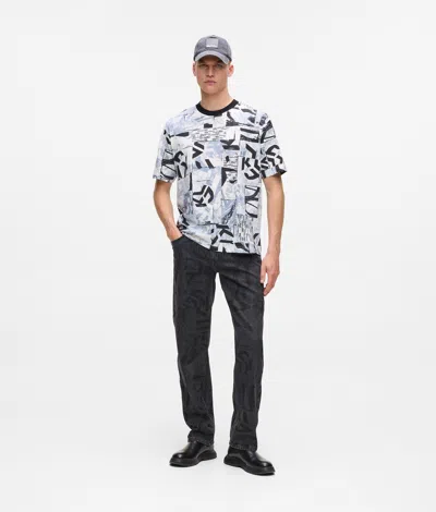 Kl Jeans Relaxed All-over Monogram T-shirt In Multi