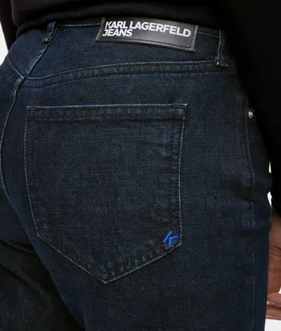 Kl Jeans Split-hem Flared Jeans In Black