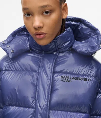 Kl Jeans Boxy Puffer Jacket In Blue