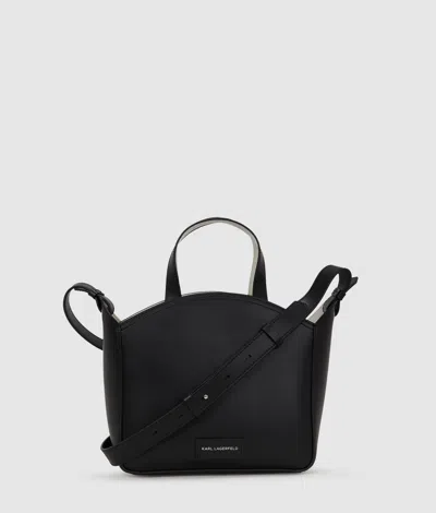 Karl Lagerfeld Small K/circle Studs Tote Bag In Black