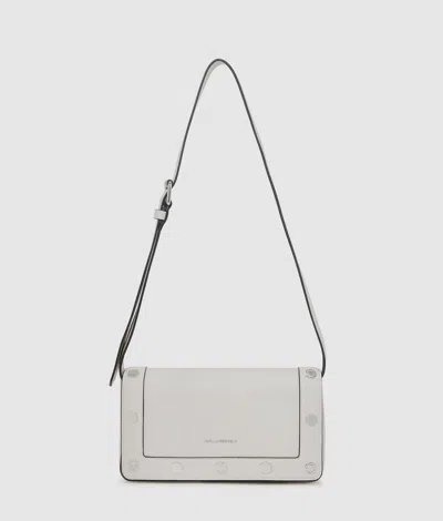 Karl Lagerfeld K/rocky Marais Shoulder Bag In Silver