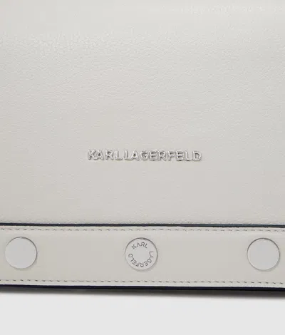 Karl Lagerfeld K/rocky Marais Shoulder Bag In Silver