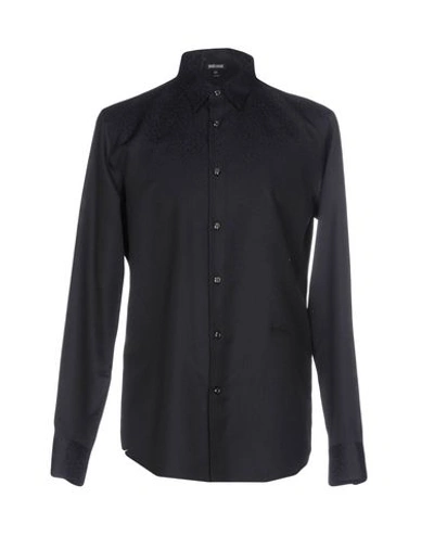 Just Cavalli Solid Color Shirt In Black