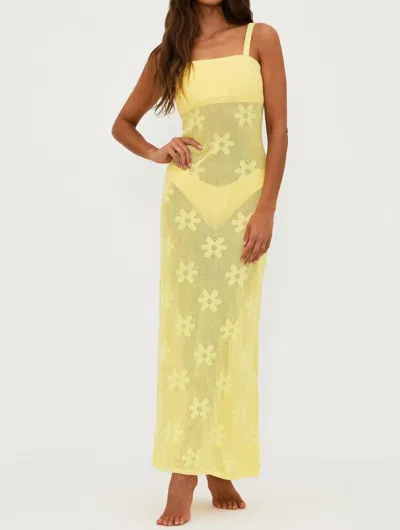 Beach Riot Conrad Sheer Cover-up Maxi Dress In Yellow